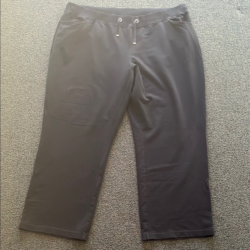 Plus size black Lane Bryant active drawstring sweats